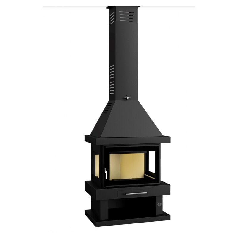 

Fm Biomasa - Chimenea Leña 3 Caras FM Modelo C-203 Cristal Serigrafiado