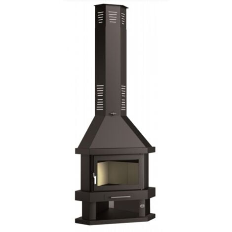 Inserto para chimenea de leña con puerta de guillotina 21 kW MB 160 cm