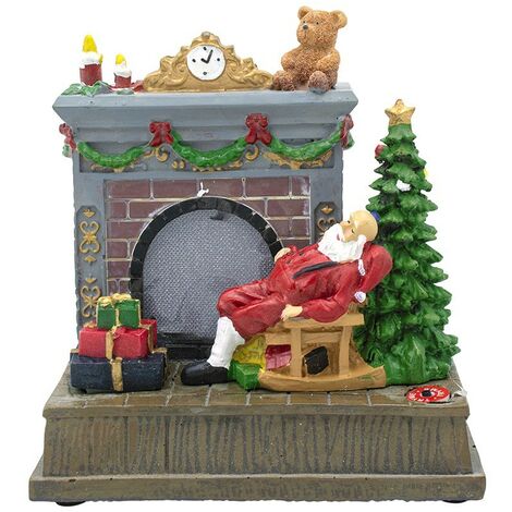 Escalera decorativa navideña de Papá Noel, madera MDF, adorno, Santa Claus,  decoración festiva original, Navidad, ho