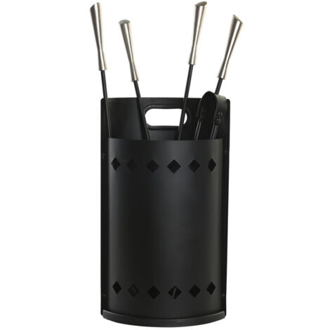 Chimenea Set 4 Acero Inox 11X2X62 Negro CH199566