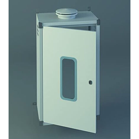 Chimeplast 800480300ARMPEQ - Armario protector para calentador, aluminio blanco 800 x 480 x 300