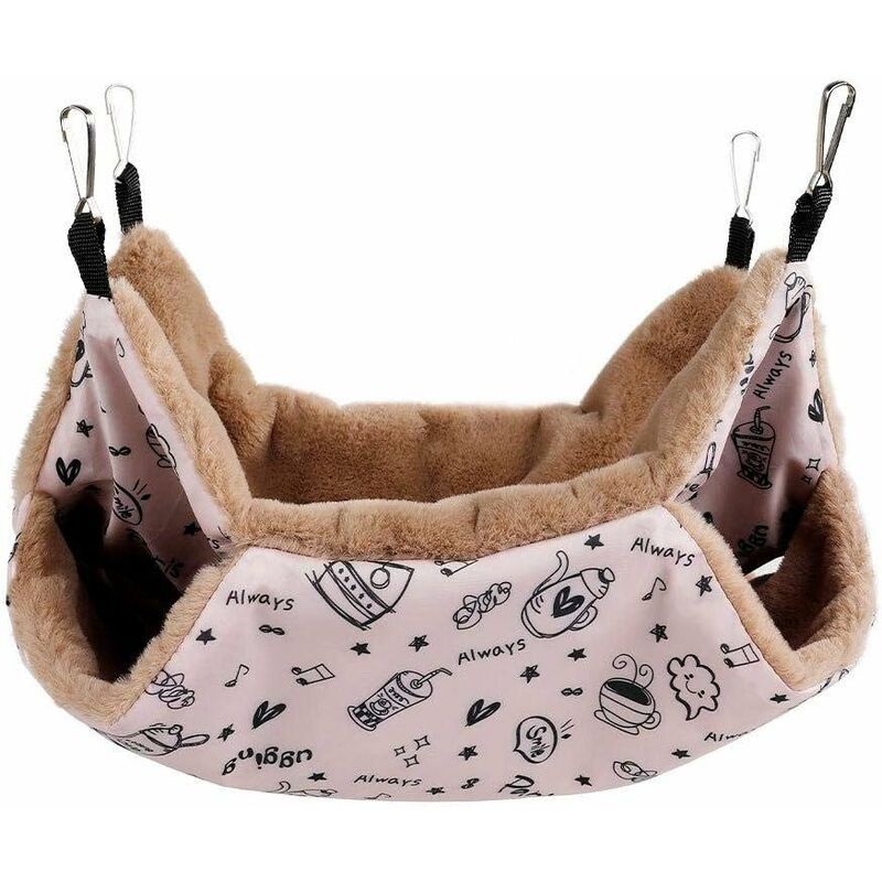 

Chinchilla Ferret Hamaca, 34x34cm Hamaca para animales pequeños Hamaca para conejos Hamaca suave de doble capa para hámster Chinchilla Conejillo de