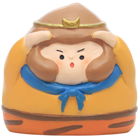Chinese Character Statue Ornament Cute Cartoon Figurine Decoration for Car Dashboard Office Desktop Type 2 (6x5x6cm/2.4x2x2.4in)