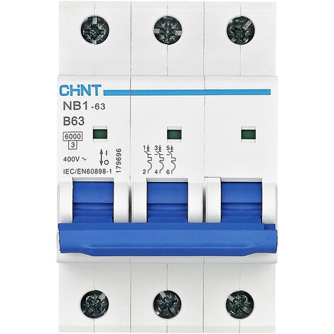 Chint 179695 NB1-63 3P B6 6kA DB Leitungsschutzschalter    3polig 6 A  240 V, 415 V