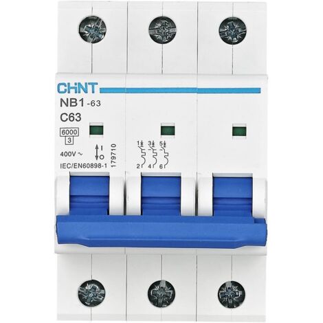 Chint 179699 NB1-63 3P C13 6kA DB Interruttore magnetotermico 3 poli 13 A 240 V, 415 V