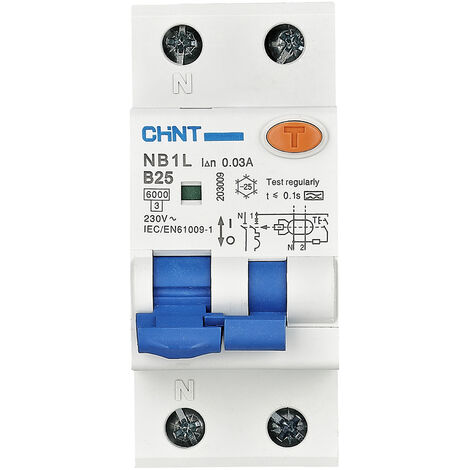 Chint 203009 FI-Schutzschalter/Leitungsschutzschalter    1polig 25 A 0.03 A 240 V, 415 V