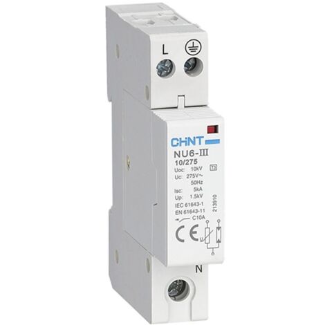 Chint Electric 2P NU6-III-2-10-385 Protecteur de surtension transitoire NU6-III-2-10-385