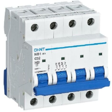Chint interruttore magnetotermico 4p 32a 6ka nb1-63 180407 51410