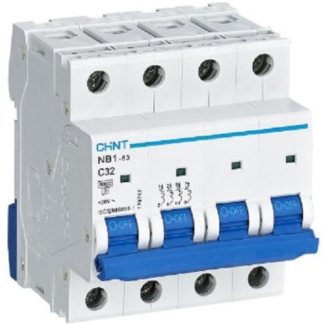 Chint nb1-63/c20-4p-6 -interruttore  magnetotermico 4p 20a curva c 6ka 4m