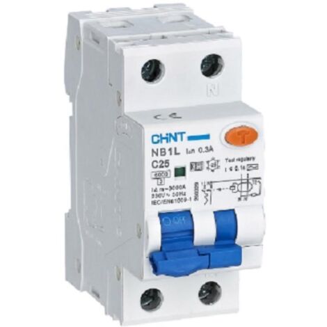 Chint nb1l2/c6-1pn-6-ac30 -interruttore magnetotermico 1p+n 6a 203292