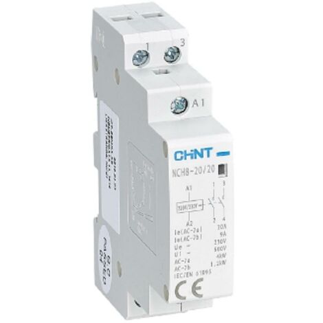 Chint nch8-20.20/230 - contattore modulare 20a 2na 230vac 1m 256054