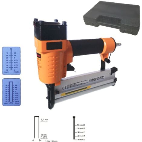 Pistola Sparachiodi Pneumatica Brad 18 Ga | Chiodatrice Ad Aria F30 | Lunghezza Chiodi 10-30 Mm | Con Sicurezza E Impugnatura Soft Grip