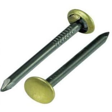 CHIODI ACCIAIO TESTA OTTONATA 30MM MAURER """ONE PRICE""" CF BLISTER 15PZ