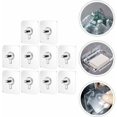 Chiodi autoadesivi montaggio a parete vite Non traccia adesivo gancio vite Non-traccia perno a parete cacciavite gancio per cucina bagno,12pcs 8mm