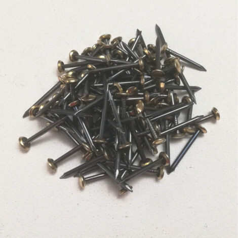 Chiodi di acciaio testa rotonda ottonata da 2,00x35mm - 100pz