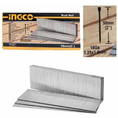 Chiodi per Graffettatrice Ingco ACN50401 GA18 5000 PZ - 50mm