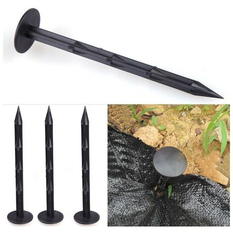 Chiodi plastica ferma pacciamatura orti giardini 15 cm 50 pz