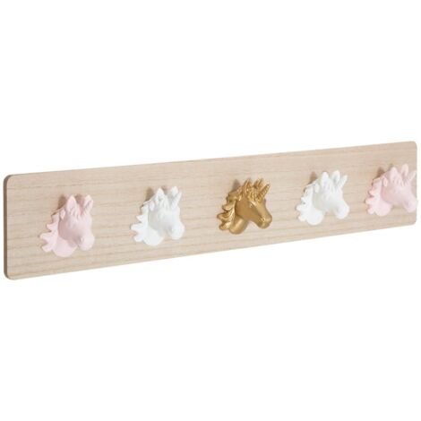 Chiodino per bambini unicorno rosa con 5 ganci - Atmosphera créateur d'intérieur