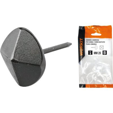 CHIODO A BORCHIA PUNTA SINGOLA SELF WORKIT - X MOBILI FERRO BATTUTO MM 20 CF=PZ 4- 5 confezioni