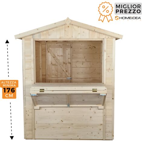 Chiosco 172 x 174 cm in legno  Si (+â‚ 35,00) - Ardesia Rossa (+â‚ 30,00)
