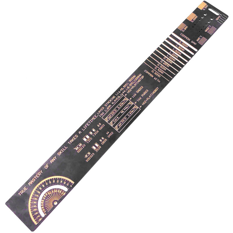 

Happyshopping - Chip de regla de referencia de PCB de 250 mm, herramienta de medicion de transistor de diodo IC SMD