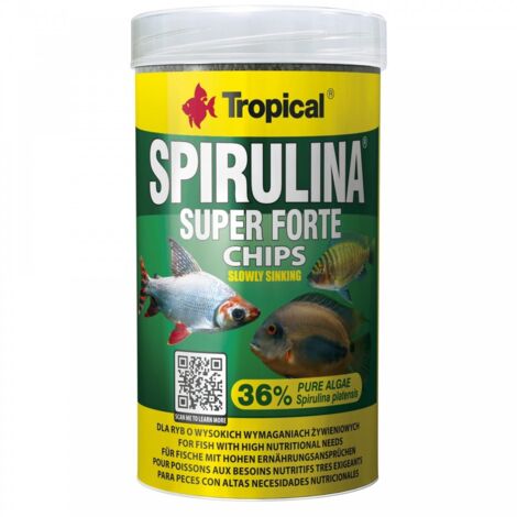 CHIPS DE ESPIRULINA TROPICAL SUPER FORTE 250ML/130G