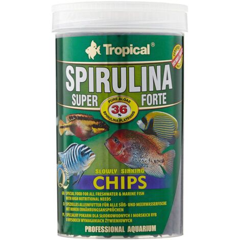 Chips de spiruline tropicale Super Forte 1000 ml/520 g