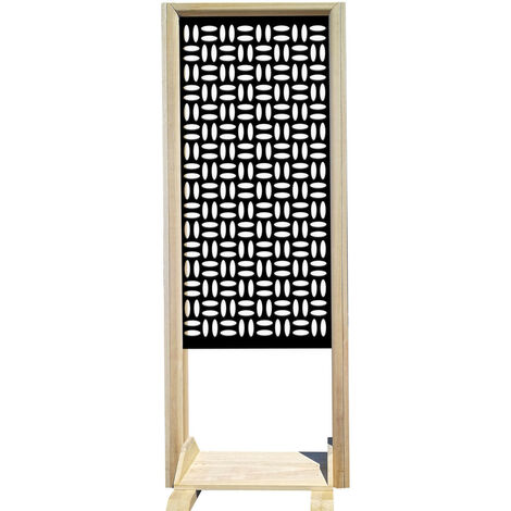CHIPS - Separè - Paravento modulabile - 70x190cm - in Legno e PVC  Nero