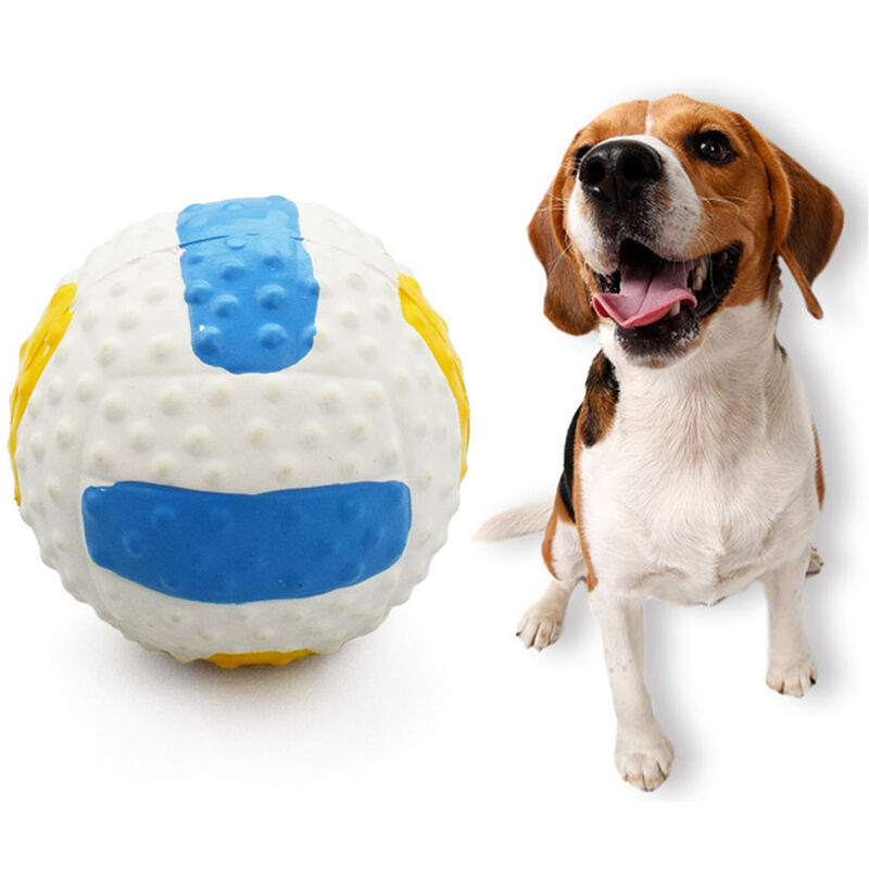 

Asupermall - Chirriante perro latex juguetes para mascotas perros pelotas de juguete SQUEAKER chirriante sonido Perros de formacion interactiva