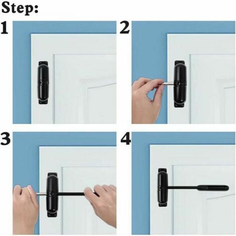 Chiudiporta automatico con molla di sicurezza - Installazione semplice per trasformare le porte a battente in porte a chiusura automatica.