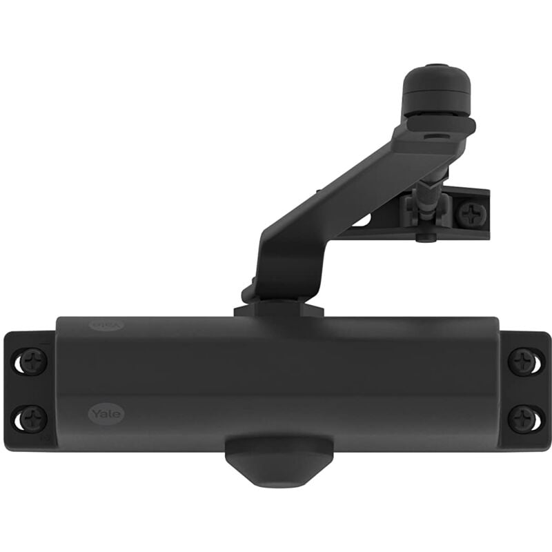Yale Chiudiporta aereo serie 300 cod. 30-0300-0001-00-55-11 nero, Braccio senza fermo