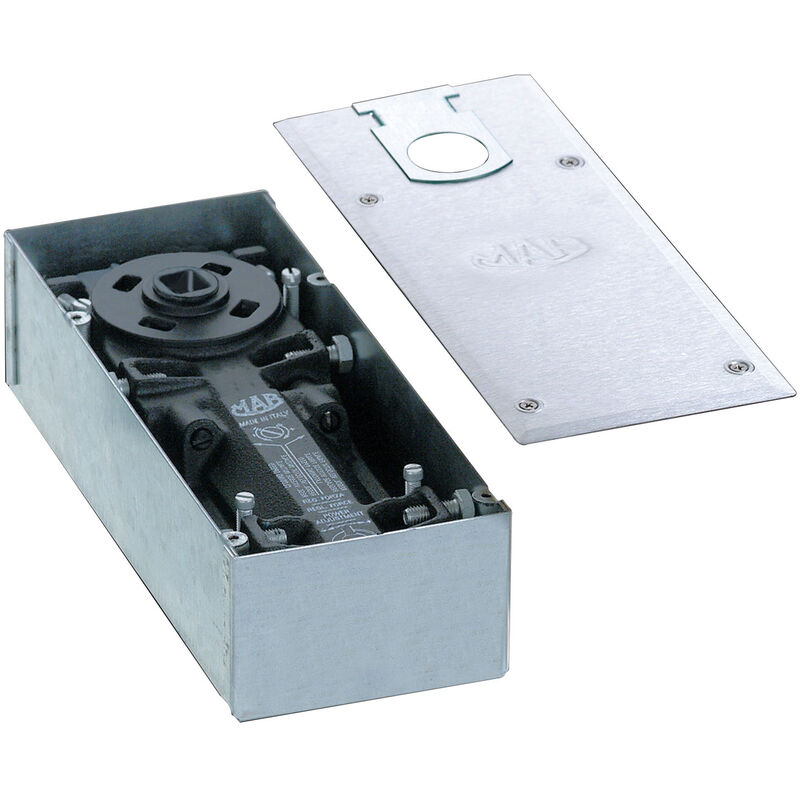 Image of MAB - Sistema di chiusura porte automatico chiudiporta in ghisa per porte tagliafuoco taglia fumo e porte a battente Fermoporta 90°
