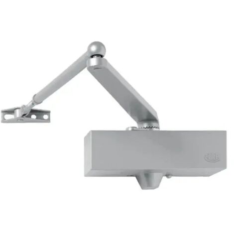 Chiudiporta MAB 503 in Argento con Arresto, Modello 24768-30-503