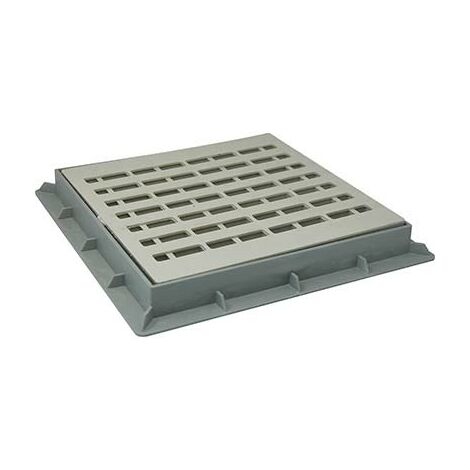 CHIUSINO GRIGLIATO X POZZETTO DERIVAZIONE PLASTICA CM 40X40 + TELAIO