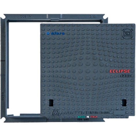 CHIUSINO IN GHISA CLASSE D400 ECLIPSE - 80 x 80 - Kg 76  - MONTINI