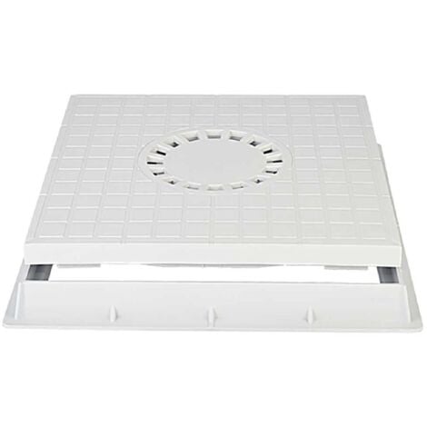 Chiusino in polipropilene con sifone centrale completo di telaio -40 x 40 cm