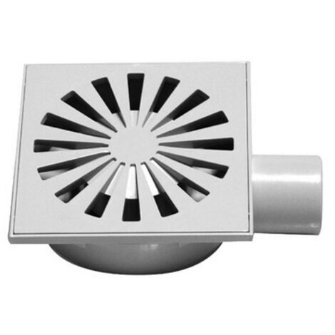 CHIUSINO SIFONATO GRIGIO IN ABS CON GRIGLIA mm. 150 x 150 DH