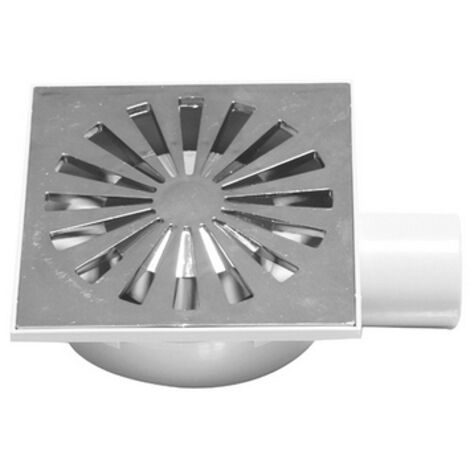 CHIUSINO SIFONATO IN ABS CON GRIGLIA CROMATA- mm. 150 x 150- DH- pezzi 1