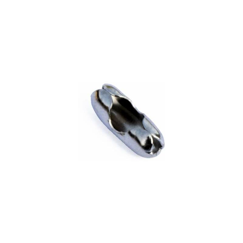 Image of Giunzione a bastoncino per catenella a pallini da 3,6 mm. - nichelato - 10 pz.