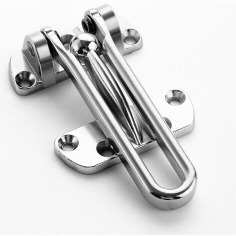 Chiusura a leva, protezione resistente per porte anteriori e posteriori, cancelletto di sicurezza per bambini, realizzato in metallo pressofuso rinforzato per la sicurezza domestica (cromo brillante, 