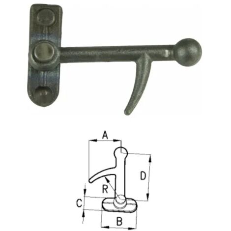 Chiusura a palla con golfaro Cermag leggerissima destra o sinistra - Posteriore DX - anteriore SX