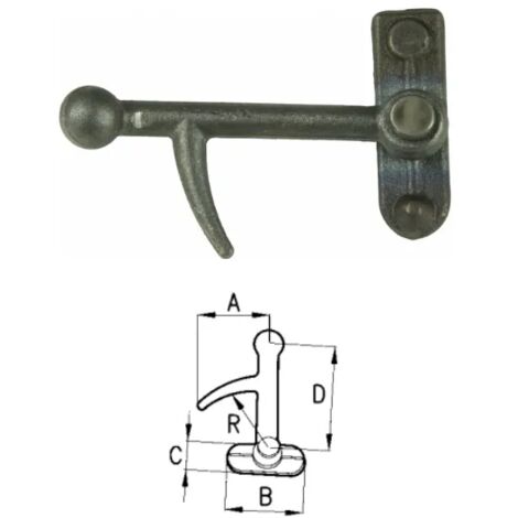 Chiusura a palla con golfaro Cermag leggerissima destra o sinistra - Posteriore SX - anteriore DX