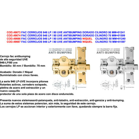CHIUSURA A U DORATA - 80