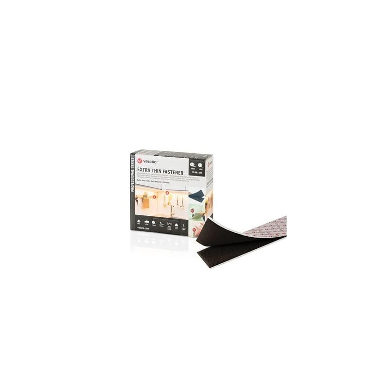Velcro® Nastro adesivo di chiusura extra sottile 20 mm x 5 m nero