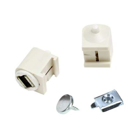 Chiusura Magnetica Con Piastrina Bianco Pz.2