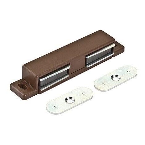 Chiusura magnetica doppia Masidef contropiastra colore marrone 2 pezzi