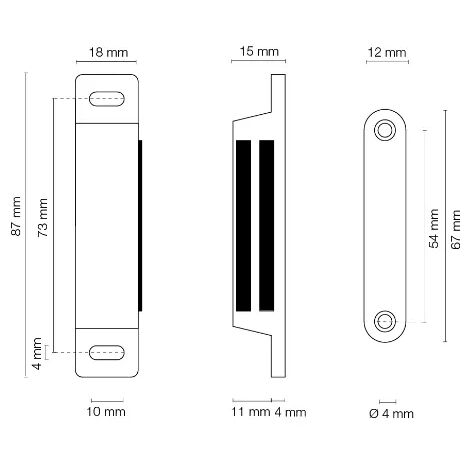 5 Chiusure A Molla Per Porte D'Armadio - Cricchetto Con Contropezzo In Plastica Bianca, Universale