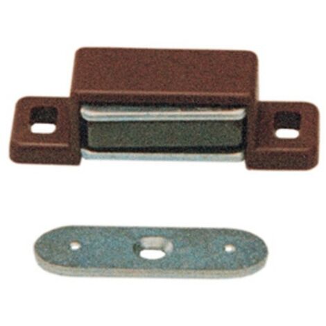 CHIUSURA MAGNETICA RETTANG 46X15 MM MARRONE