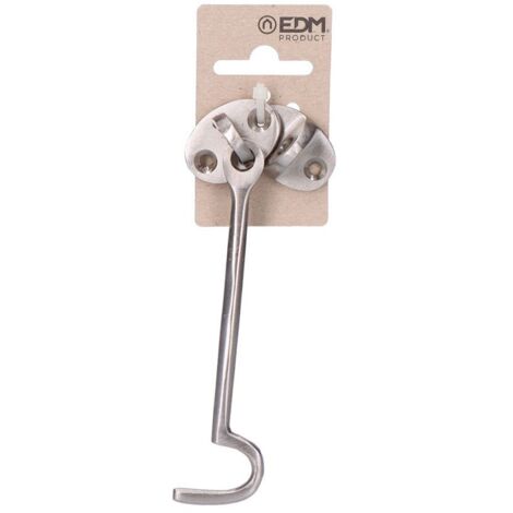 Chiusura per barca da 125 mm in ottone nichelato opaco con pendente in cartone EDM