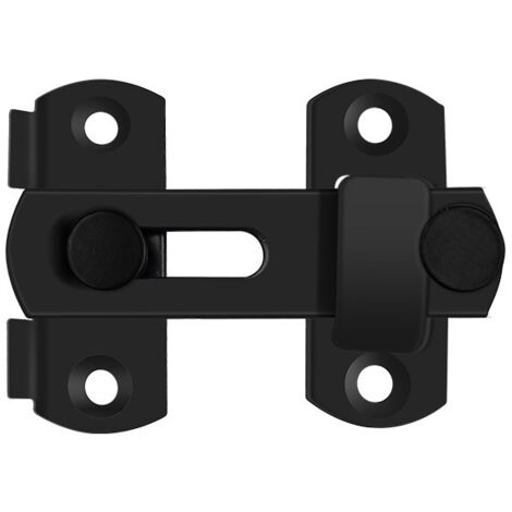 Chiusura per porta in acciaio inossidabile di alta qualità, adatta per porte scorrevoli e finestre, chiusura per fienile, casa, esterno (nero)